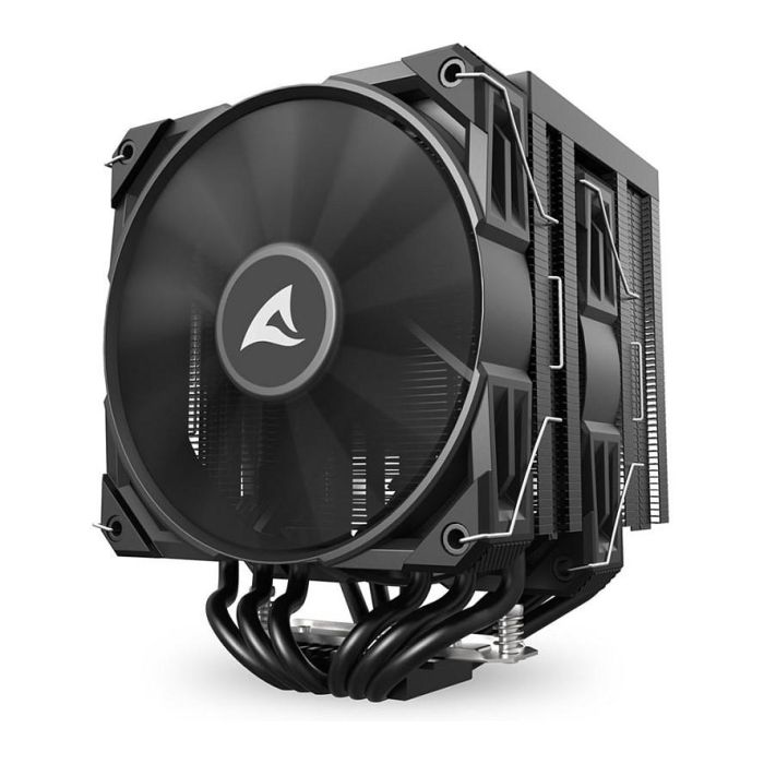 Sharkoon A60 Refrigerador de aire para CPU, Doble Torre, 6 Tubos de Calor, 2x12 cm PWM, 260W TDP, LGA1851, Negro 1