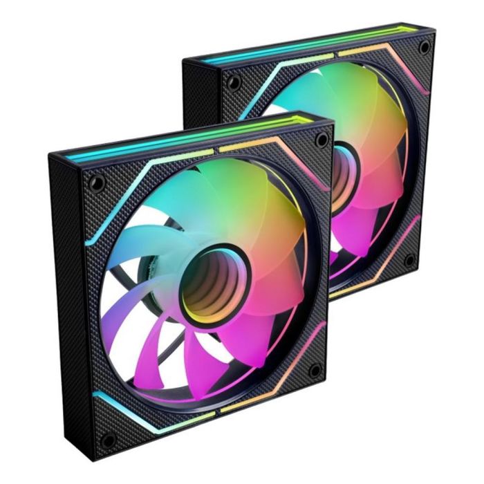 Mars Gaming Ventilador MF3DPROX2R ARGB 120mm (x2) con Aspas Invertidas