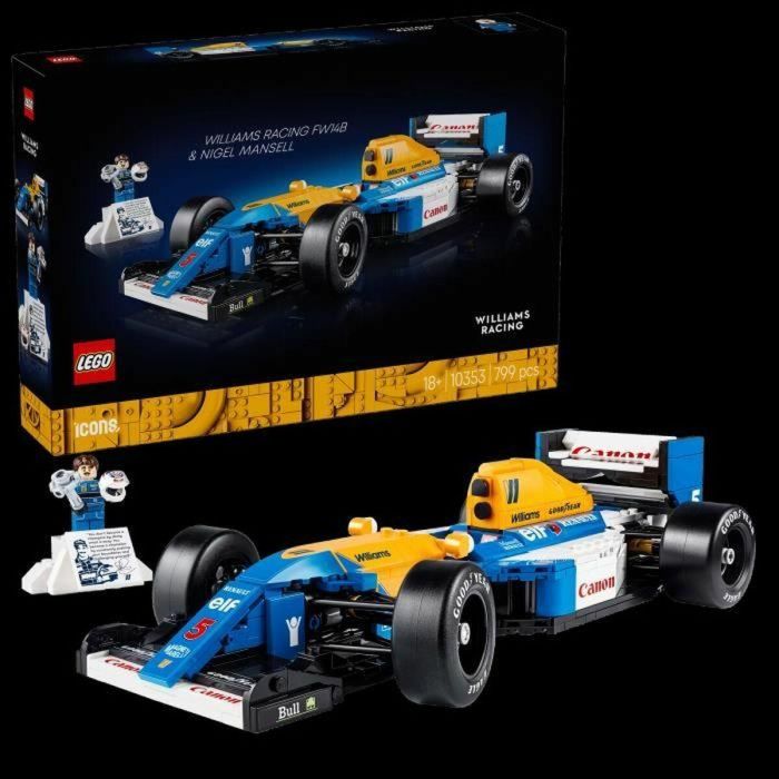 LEGO Icons 10353 Set de Construcción Coche de Carreras F1 Williams Racing FW14B Nigel Mansell Coleccionable para Adultos 6 LEGO Icons 10353 Set de Construcción Coche de Carreras F1 Williams Racing FW14B Nigel Mansell Coleccionable para Adultos 6