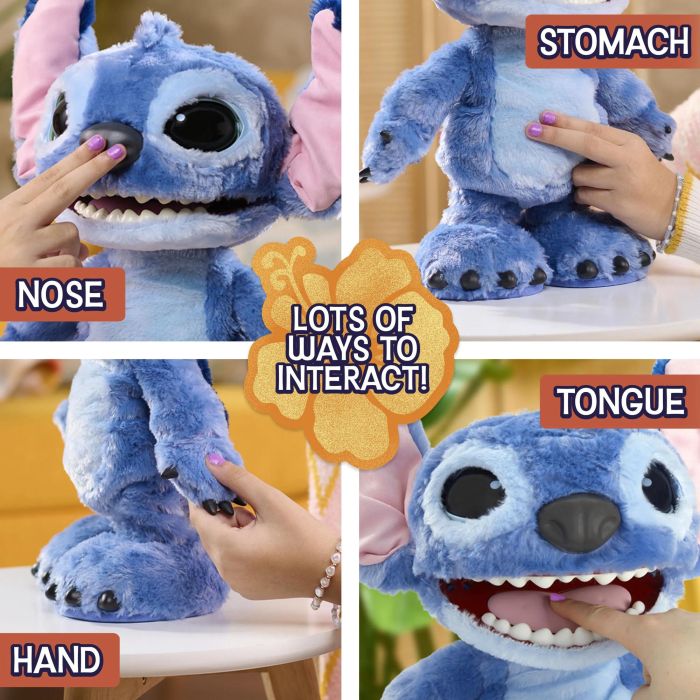 Just Play Peluche Stitch 12284 Interactivo con Sonidos y Movimientos Disney 43cm 4