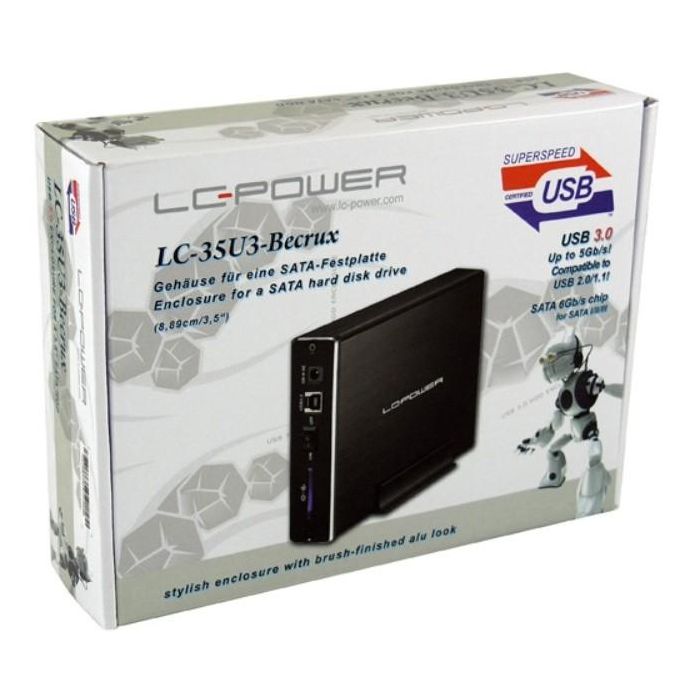8cm SATA USB3 LC-Power Alu black 2