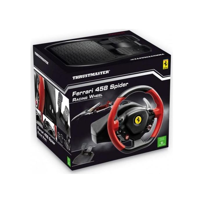 Thrustmaster Volante de Carreras Ferrari 458 Spider para Xbox One - Force Feedback 900°, pedales T3PA, freno progresivo y levas metálicas 3
