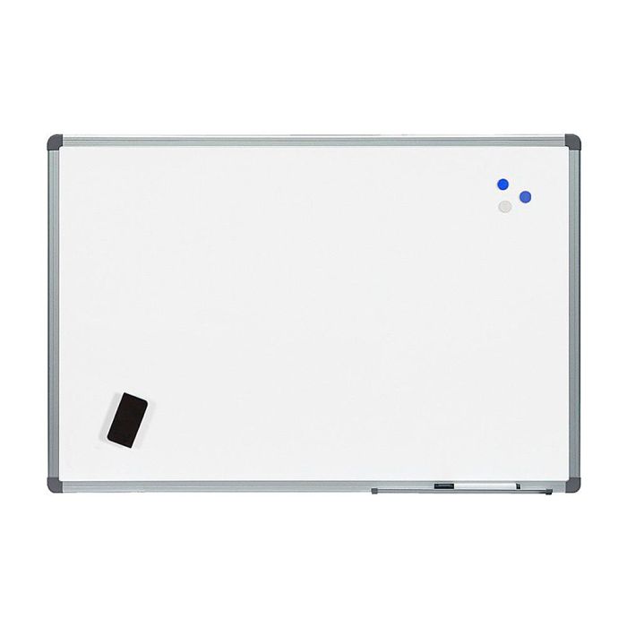 Pizarra Blanca Rocada Acero Vitrificado Magnetico Marco Aluminio Y Cantoneras Pvc 60x45 cm Incluye Bandeja Para 1 Pizarra Blanca Rocada Acero Vitrificado Magnetico Marco Aluminio Y Cantoneras Pvc 60x45 cm Incluye Bandeja Para 1