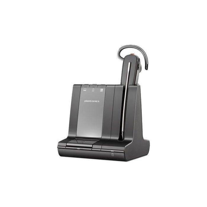 Poly Savi 8240 Office Auricular DECT Convertible USB-A, Optimizado Microsoft Teams, Cancelación de Ruido, Batería Intercambiable