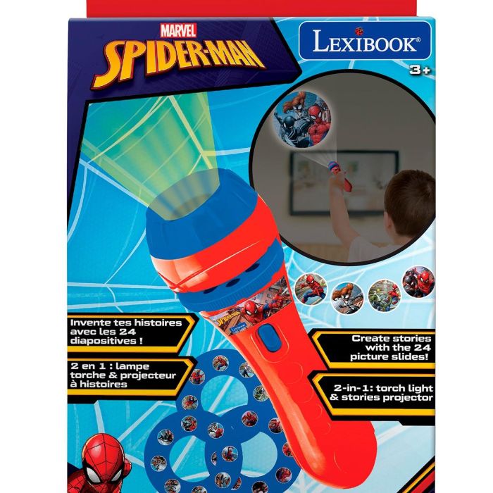 Lexibook Ltc050Sp Linterna LED 2 en 1 y Proyector de Imágenes Spiderman con 3 Discos (24 Fotos) para Niños +3 Años 2