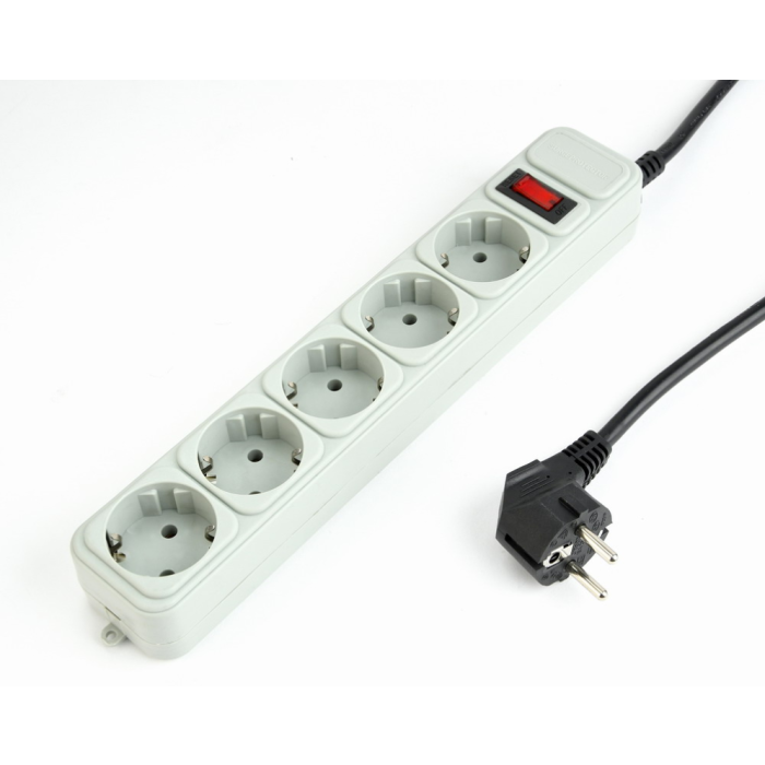 GEMBIRD SPG3-B-15C Base Múltiple con 5 Tomas AC y Cable de 4,5m con Protección contra Sobretensiones GEMBIRD SPG3-B-15C Base Múltiple con 5 Tomas AC y Cable de 4,5m con Protección contra Sobretensiones