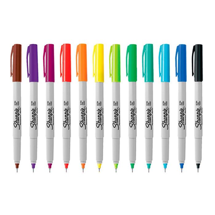 Sharpie Rotulador Permanente Punta Ultrafina C-Surtidos Blíster 12 Ud 2