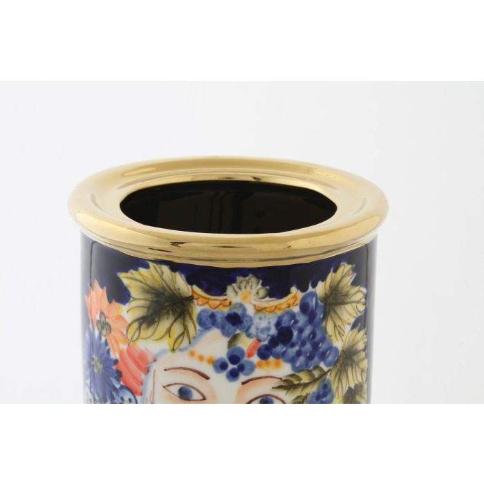 DKD Home Decor Jarron Shabby Margot Multicolor Azul Porcelana 11 x 11 x 25 cm 3