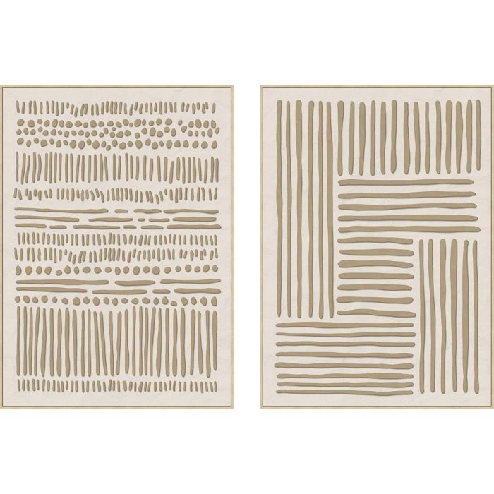 DKD Home Decor Cuadro de Pared Decorativo Moderno Urban Tonos Blanco Beige 103x143x4.5 cm en Lienzo y PS (Set de 2) DKD Home Decor Cuadro de Pared Decorativo Moderno Urban Tonos Blanco Beige 103x143x4.5 cm en Lienzo y PS (Set de 2)