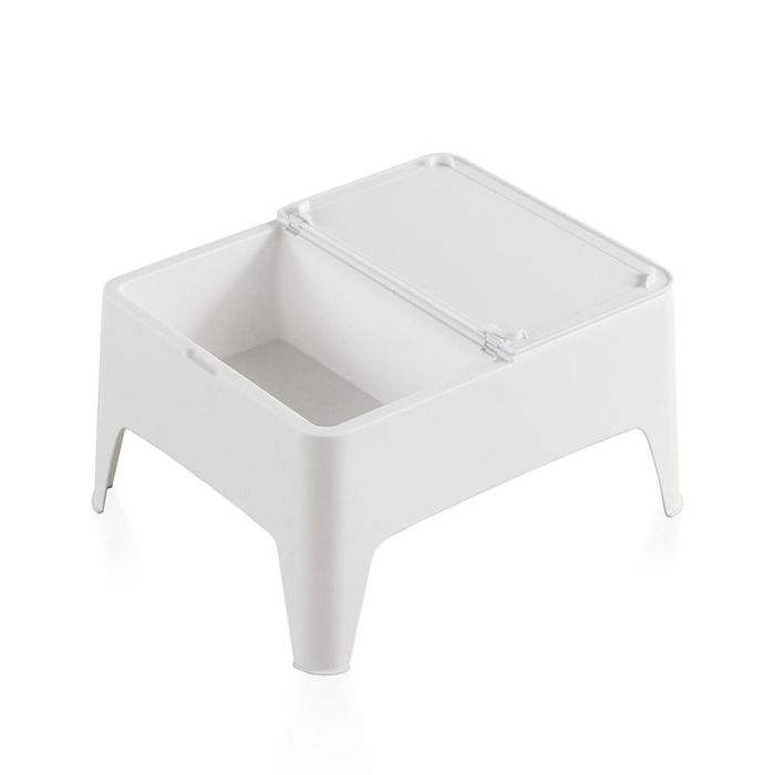 Sp Berner Mesa auxiliar Alaska blanco 58x48x30 cm para interior/exterior 1 Sp Berner Mesa auxiliar Alaska blanco 58x48x30 cm para interior/exterior 1