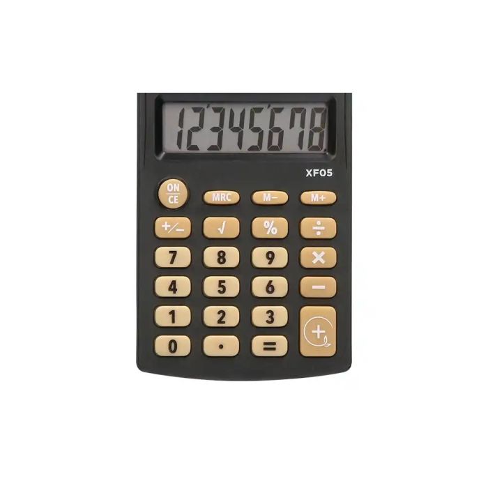 Liderpapel xf05 Calculadora de Bolsillo 8 Dígitos Solar y Pila Color Negro 98x62x8 mm 2