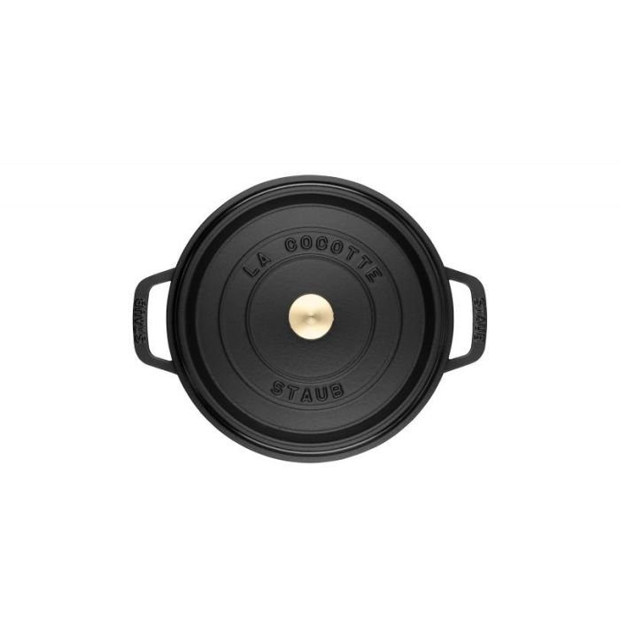 Staub La Cocotte 20cm rund. schwarz. Gusseisen 2