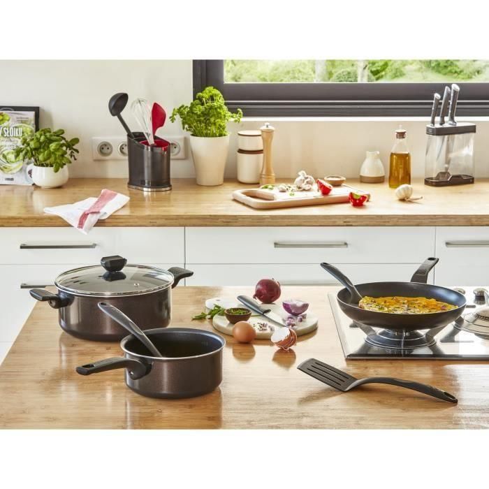 TEFAL B5544602 Cacerola Easy Cook&Clean de 24 cm (4,7 l) + tapa, antiadherente, Thermo-Signal, todas las fuentes de calor excepto inducción, fabricada en Francia 4