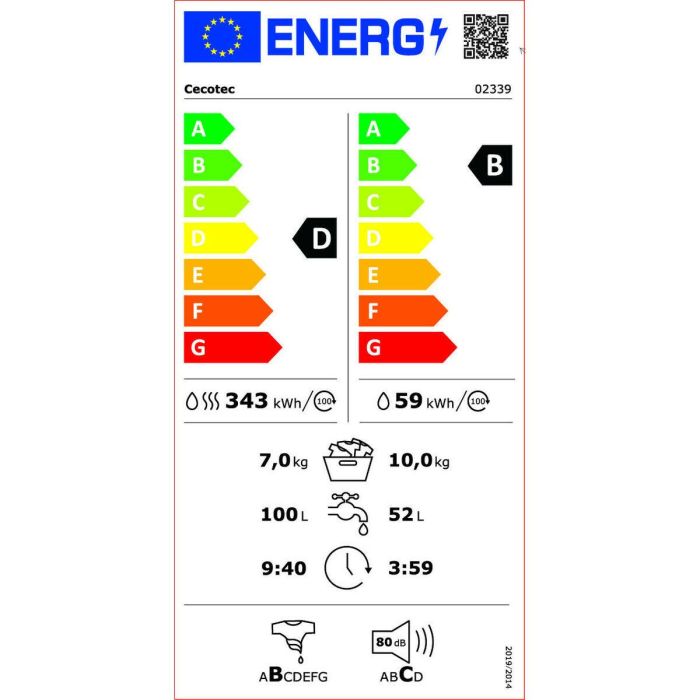 Lavadora - Secadora Cecotec Bolero Wash&Dry 10700 Inverter 1500 RPM 3 Lavadora - Secadora Cecotec Bolero Wash&Dry 10700 Inverter 1500 RPM 3