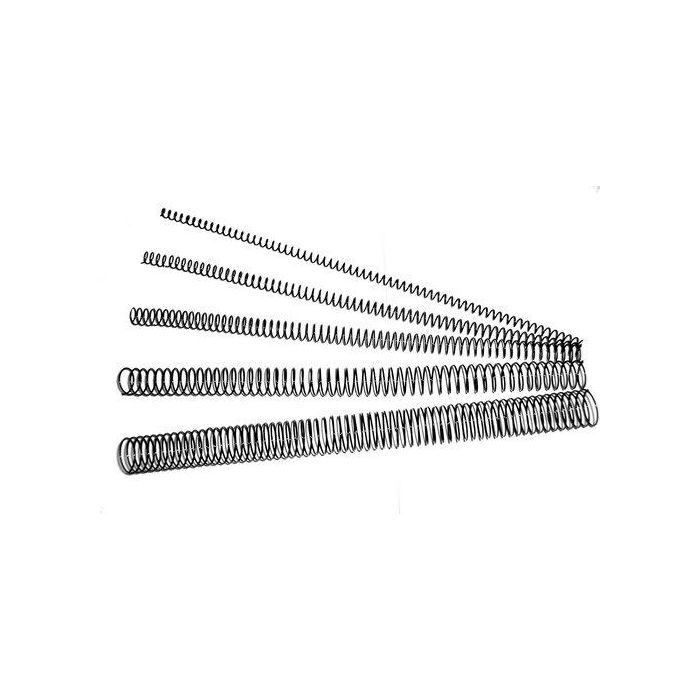 Espiral Metalica Paso 64 (5:1 ) Negro 18 Mm Caja De 100