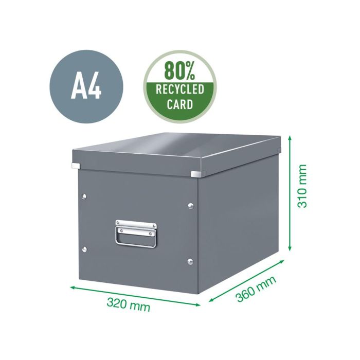 Caja Almacenamiento Leitz Click & Store Cubica Grande Color Negro 320x360x310 mm 6