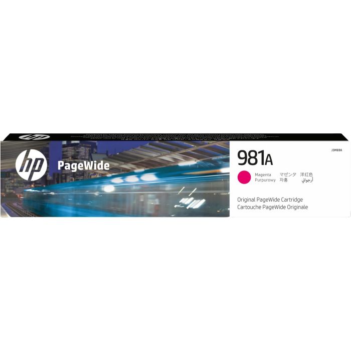 HP 981A Cartucho Original de Tinta PageWide Magenta para HP PageWide Enterprise: Calidad Profesional y Rendimiento Consistente