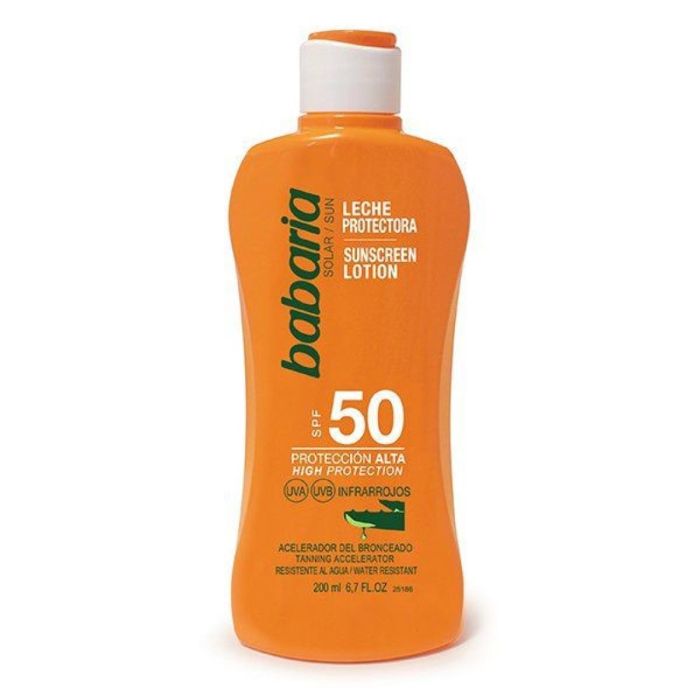 Babaria Aloe vera leche corporal SPF50 proteccion muy alta 200 ml Babaria Aloe vera leche corporal SPF50 proteccion muy alta 200 ml
