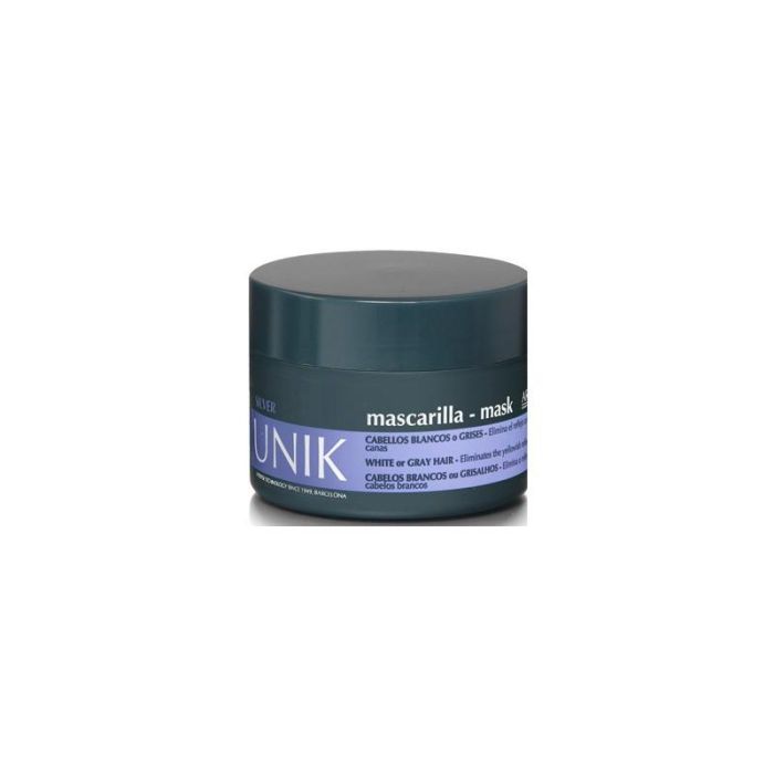 Mascarilla Silver Unik 250ml - Elimina matices amarillos, hidrata y nutre cabello rubio o con canas - Arual Mascarilla Silver Unik 250ml - Elimina matices amarillos, hidrata y nutre cabello rubio o con canas - Arual