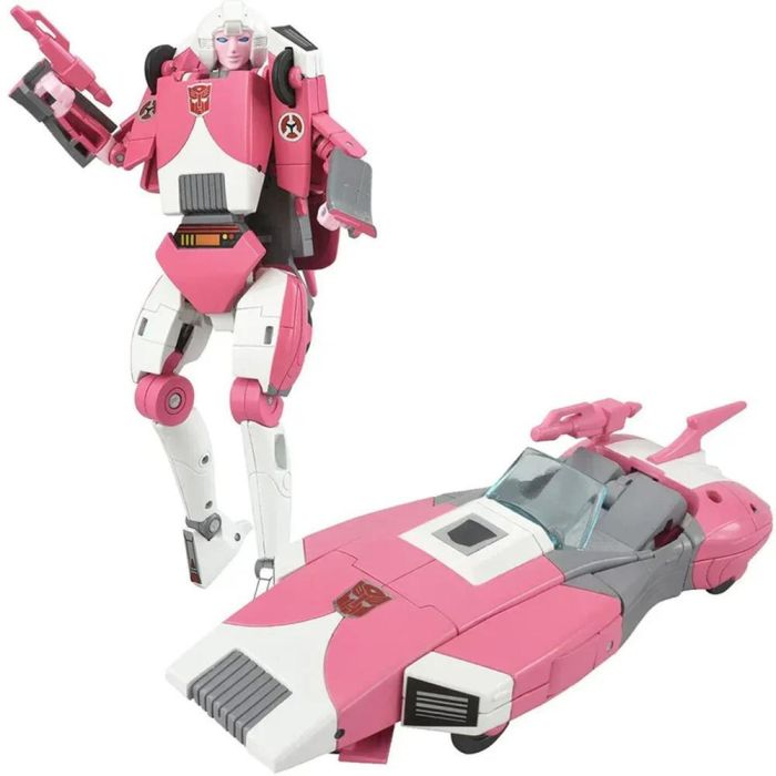 Hasbro Transformers Takara Tomy Missing Link C-08 Arcee Figura de Colección Inspirada en la Película de 1986 con Transformación y Accesorios Hasbro Transformers Takara Tomy Missing Link C-08 Arcee Figura de Colección Inspirada en la Película de 1986 con Transformación y Accesorios