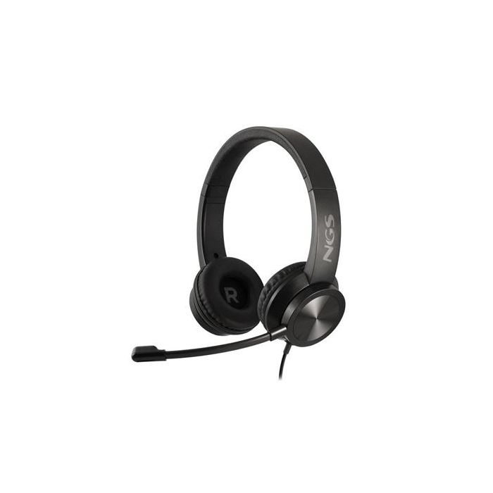 NGS MSX11PRO Auriculares estéreo supraurales con Micrófono ajustable, Jack 3.5mm, adaptador doble Jack para PC y control de volumen en cable - Negros NGS MSX11PRO Auriculares estéreo supraurales con Micrófono ajustable, Jack 3.5mm, adaptador doble Jack para PC y control de volumen en cable - Negros