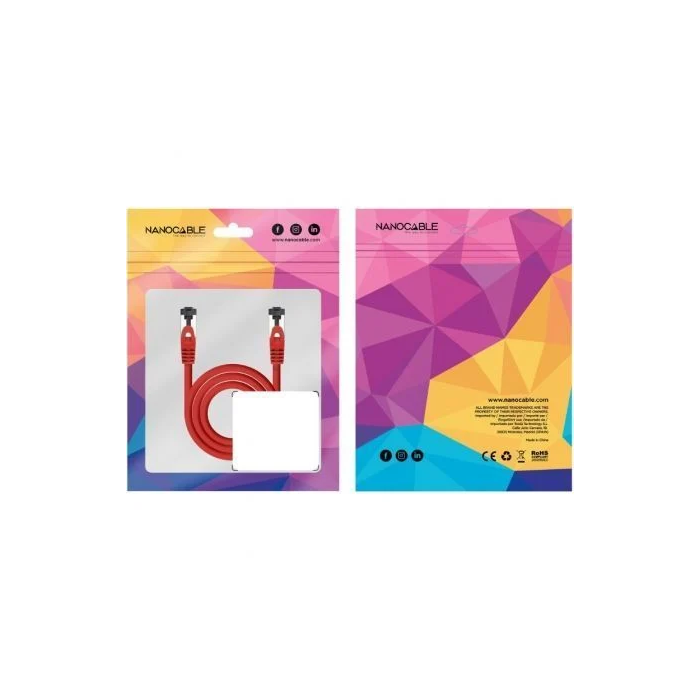 Nano Cable 10.20.2000-L25-R Cable de Red RJ45 Cat.8.1 SSTP AWG26 LSZH 25cm Rojo 1 Nano Cable 10.20.2000-L25-R Cable de Red RJ45 Cat.8.1 SSTP AWG26 LSZH 25cm Rojo 1