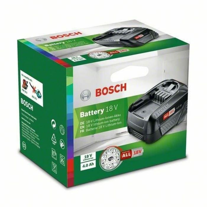 Bosch Pack Batería 18V 4.0Ah Power4All Litio-Ion sin efecto memoria ni autodescarga para herramientas eléctricas y jardín 1 Bosch Pack Batería 18V 4.0Ah Power4All Litio-Ion sin efecto memoria ni autodescarga para herramientas eléctricas y jardín 1