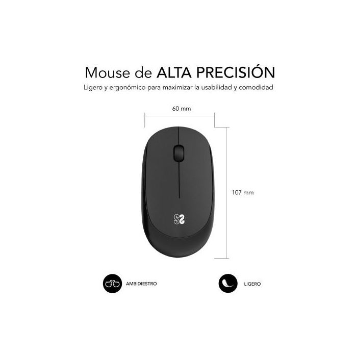 SUBBLIM Harmony Pack Mousepad XL + Wireless Mouse Black 4 SUBBLIM Harmony Pack Mousepad XL + Wireless Mouse Black 4