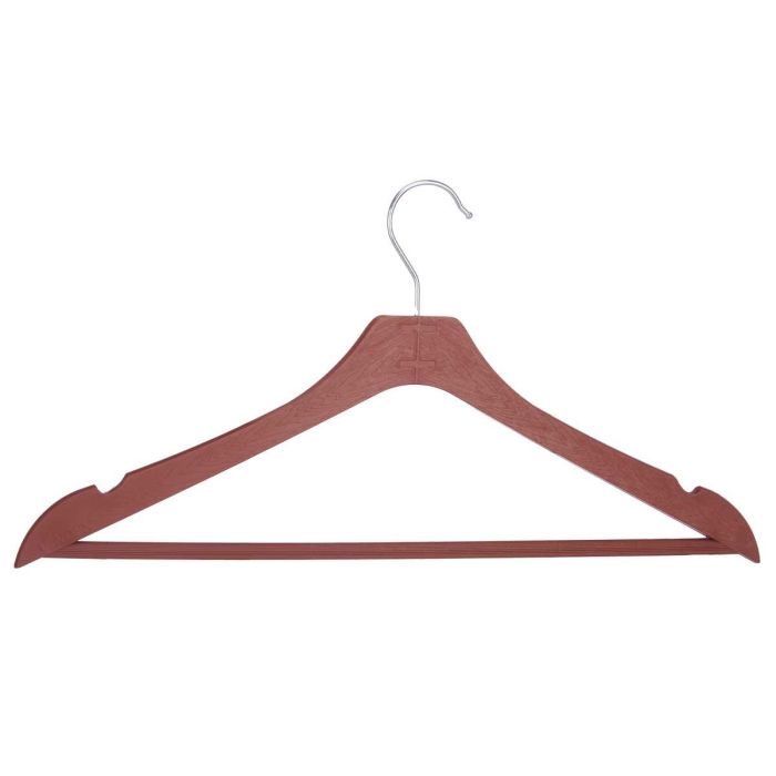 Set 3 Perchas Plastico Marron Kipit 21X3CM (24 Unidades) 1 Set 3 Perchas Plastico Marron Kipit 21X3CM (24 Unidades) 1