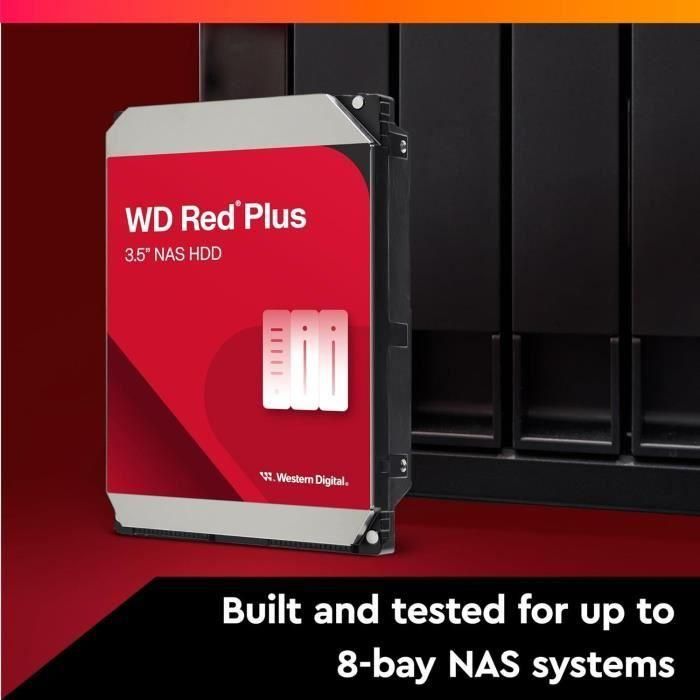 Western Digital WD Red Plus Disco Duro Interno HDD 4TB para NAS - 3.5", SATA III, 5400 RPM, 256MB 2 Western Digital WD Red Plus Disco Duro Interno HDD 4TB para NAS - 3.5", SATA III, 5400 RPM, 256MB 2