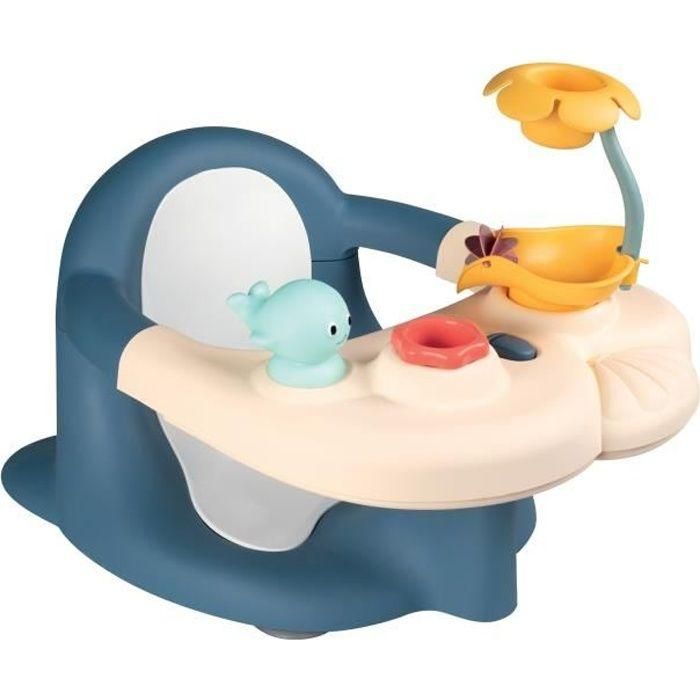 2 en 1 pequeño baño smoby - mesa de actividades ajustables - fijación por taza de succión - adecuado para superficies lisas - azul