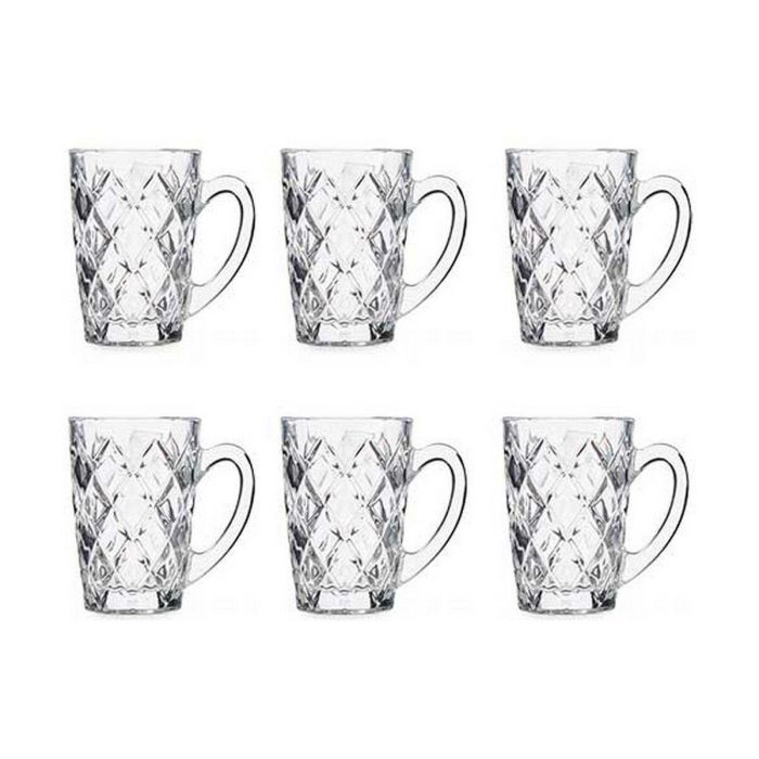 Taza Diamante Transparente Vidrio (110 ml) (6 Unidades) 1