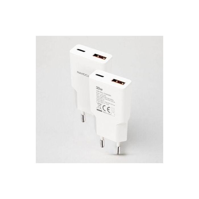 Cargador de Pared NANOCABLE 10.10.2028 Blanco 30 W 1 Cargador de Pared NANOCABLE 10.10.2028 Blanco 30 W 1
