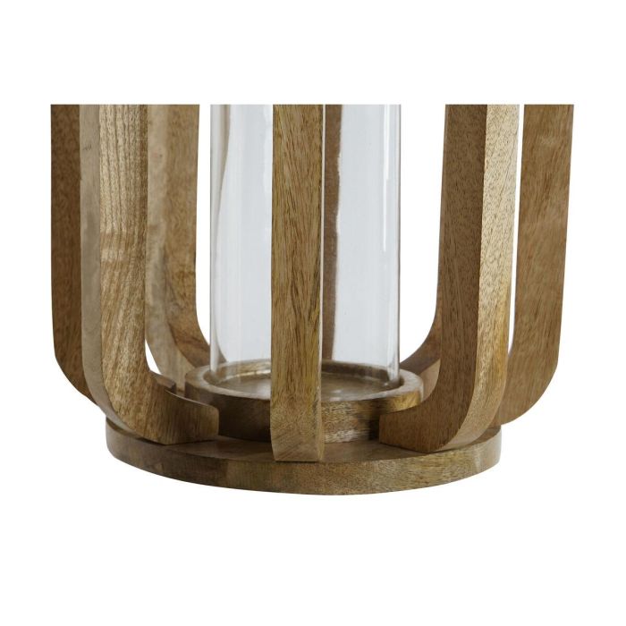 DKD Home Decor Portavela Alpino de Mango y Cristal Natural - Diseño Decorativo para Hogar - 26 cm Ancho x 47 cm Alto x 26 cm Largo 4
