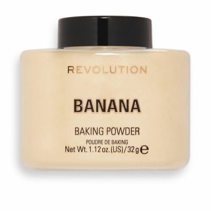 Revolution Make Up Polvos Sueltos Fijador Maquillaje Banana Baking Powder 32g - Larga Duración y Acabado Natural