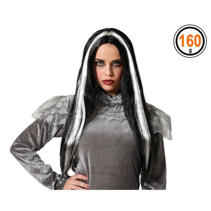 Peluca Vampiresa Blanca Larga Lisa para Halloween - Adulto Peluca Vampiresa Blanca Larga Lisa para Halloween - Adulto
