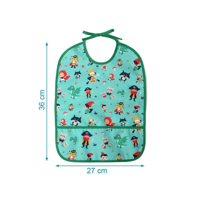 KioKids Vuelta al cole Babero Impermeable Verde para Bebés +4 Meses 3