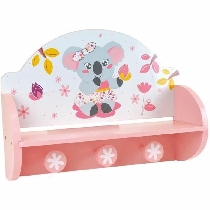 Fun House 713337 Perchero Estantería Mimi Koala para niños - Organizador de Ropa y Juguetes - MDF y Pino - 33x46x15 cm 1