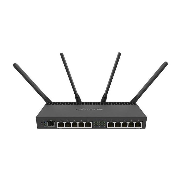 MikroTik RB4011iGS+5HacQ2HnD-IN Router Wi-Fi 5 (802.11ac) Doble Banda (2.4 GHz / 5 GHz) Ethernet Negro sobremesa 0 MikroTik RB4011iGS+5HacQ2HnD-IN Router Wi-Fi 5 (802.11ac) Doble Banda (2.4 GHz / 5 GHz) Ethernet Negro sobremesa 0