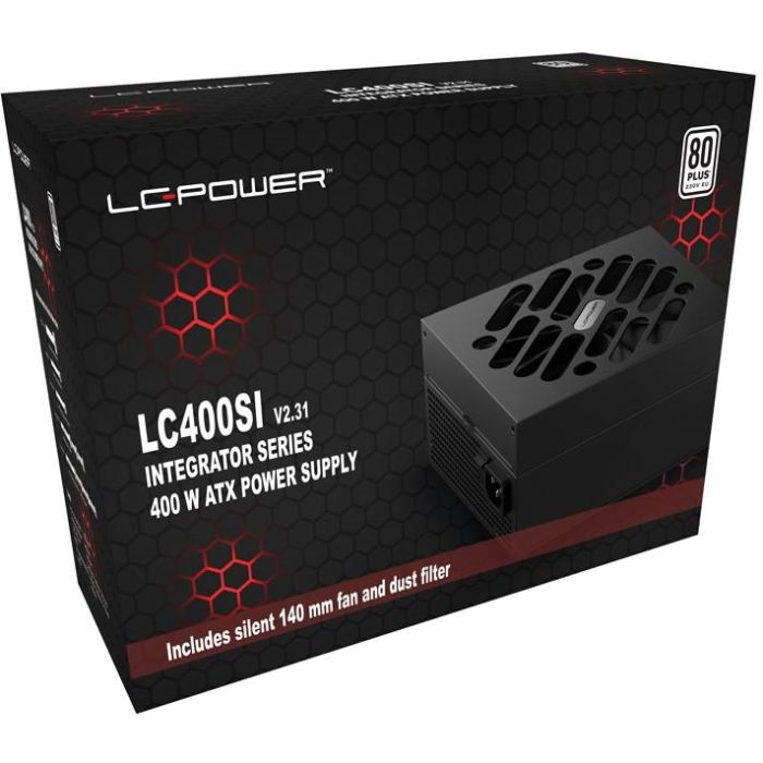 LC-Power LC400SI V2.31 Fuente de alimentación PC 400W 80 PLUS TFX Negro, Activo 8 LC-Power LC400SI V2.31 Fuente de alimentación PC 400W 80 PLUS TFX Negro, Activo 8