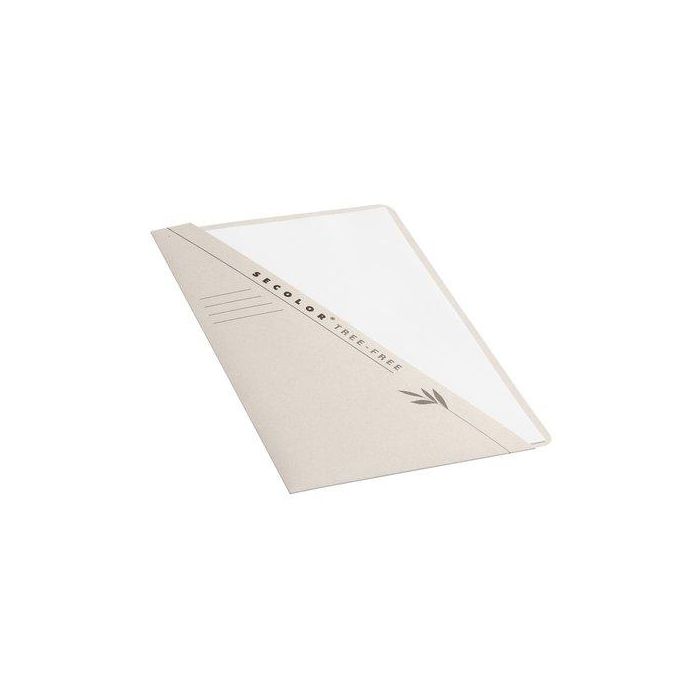 Djois Subcarpeta de Cartulina Ecológica Din A4 226 g/m² con Bolsa Frontal - Pack de 10 Unidades Color Crema