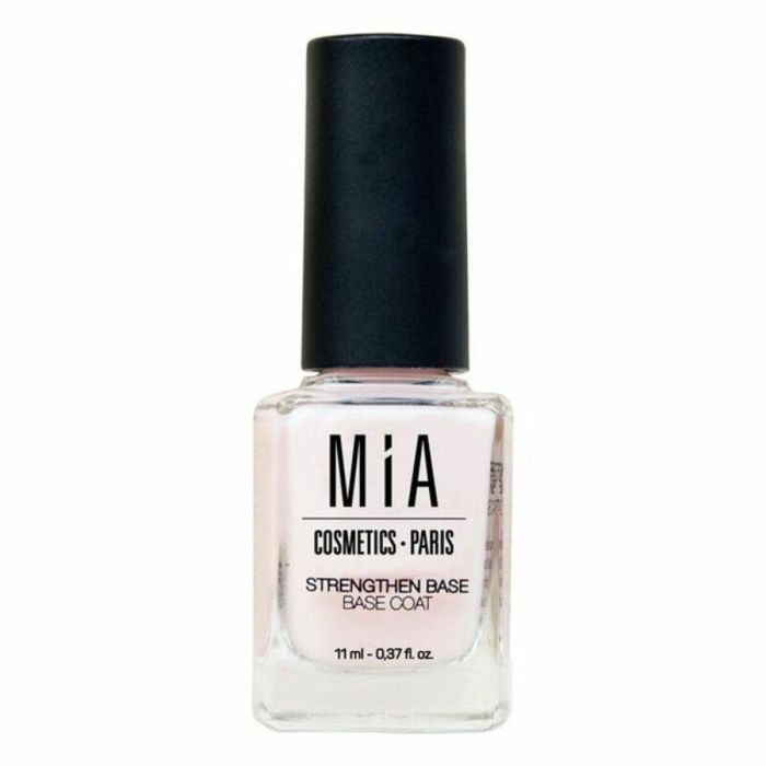 Mia Cosmetics Paris STRENGHTEN BASE Base Coat Fortalecedor Esmalte Uñas 9-Free Rellena Imperfecciones Manicura Duradera 11 ml