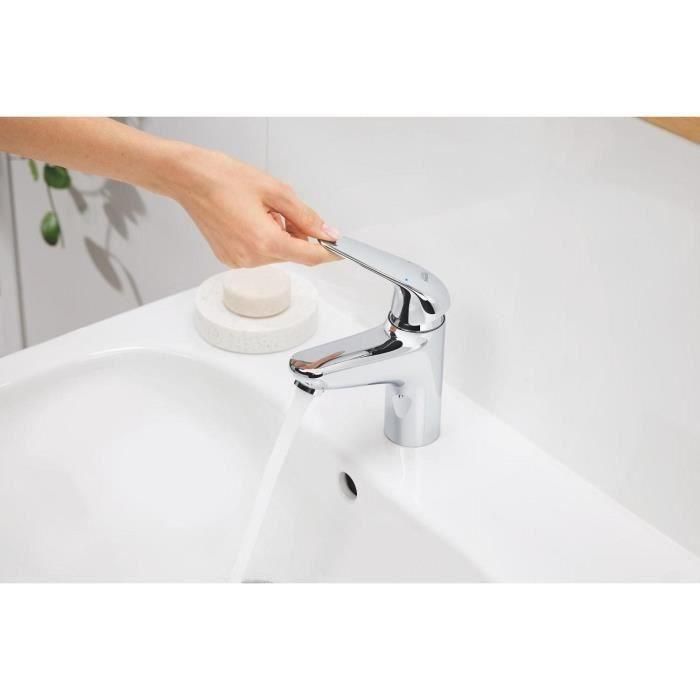 Grifo monomando para lavamanos - GROHE Swift - 20617001 - Cromo - Talla XS - Ahorro de agua 1