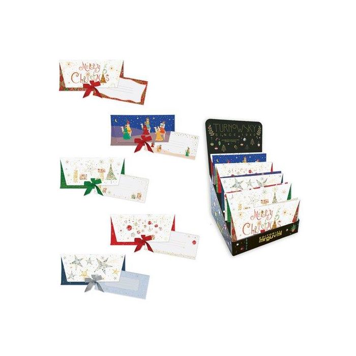 Tarjeton Y Sobre Con Lazo Turnowsky 230X110 Surtido Expositor De 25 (5 Diseños)