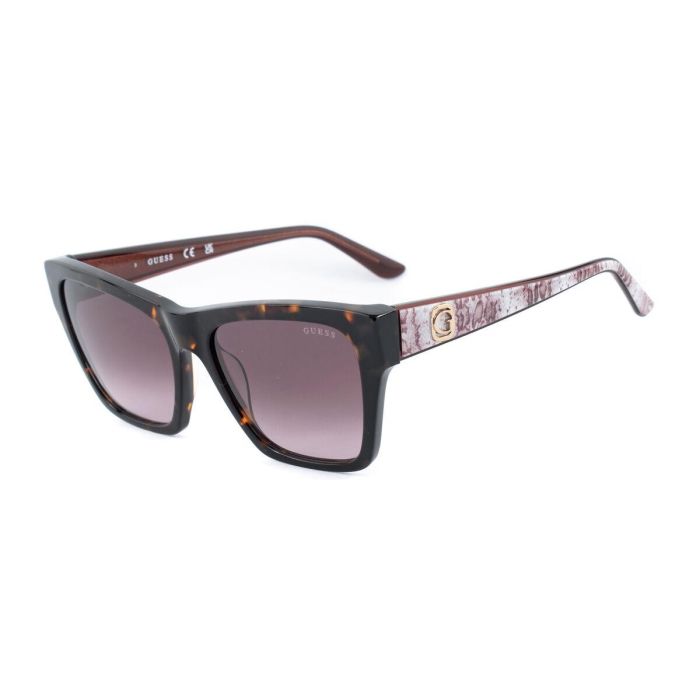 Guess GU00113 52F Gafas de Sol Mujer Cuadradas Montura Habana Oscuro con Cristales Marrón Degradado 55 mm 5