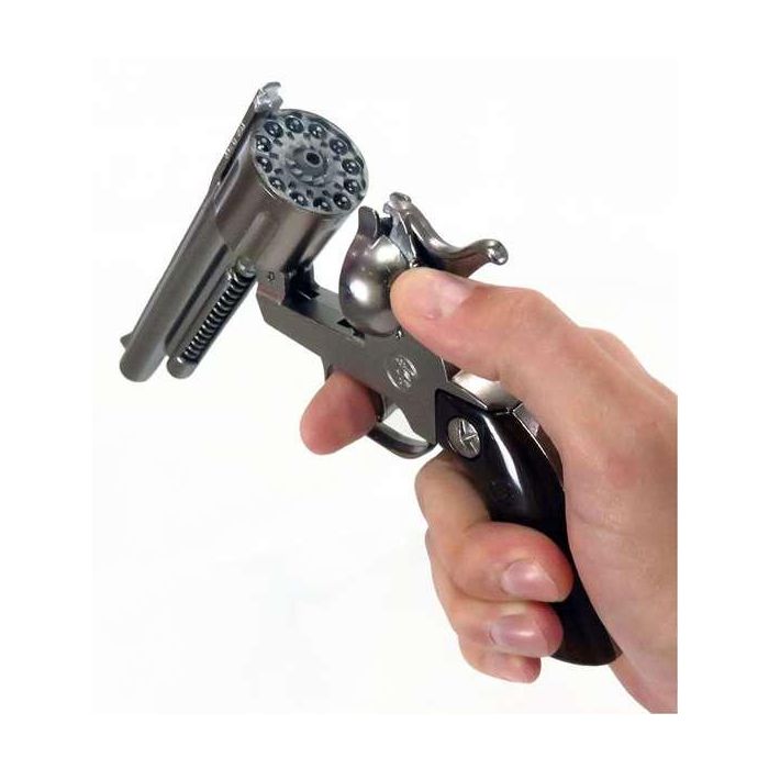 Pistola 8 tiros plateada 27x9,5x3,5 cm 4 Pistola 8 tiros plateada 27x9,5x3,5 cm 4