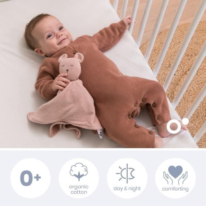 doomoo You&Me Baby Comforter - Edredón Reversible y reconfortante - Provisto de 2 Cuerpos para Transportar el Olor de los Padres, Rosa 1