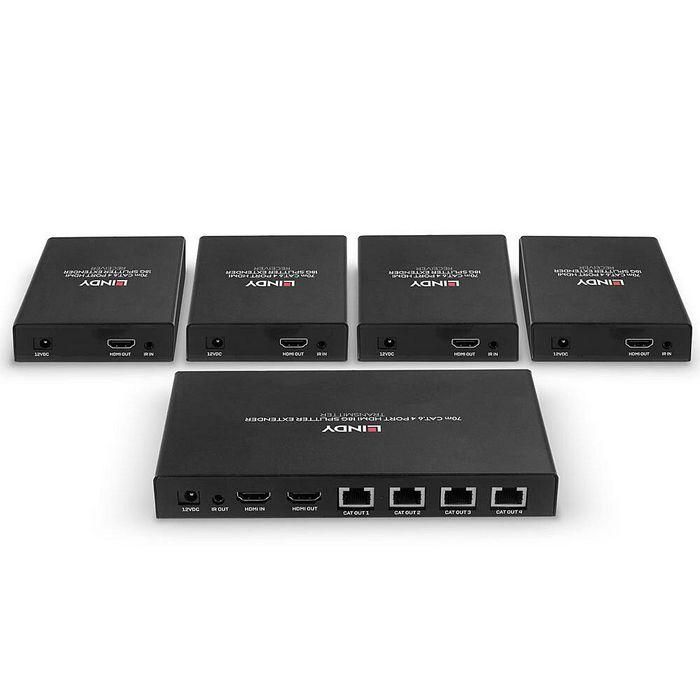 Lindy 70m Cat.6 4 Port HDMI 4K60 Splitter Extender 3 Lindy 70m Cat.6 4 Port HDMI 4K60 Splitter Extender 3