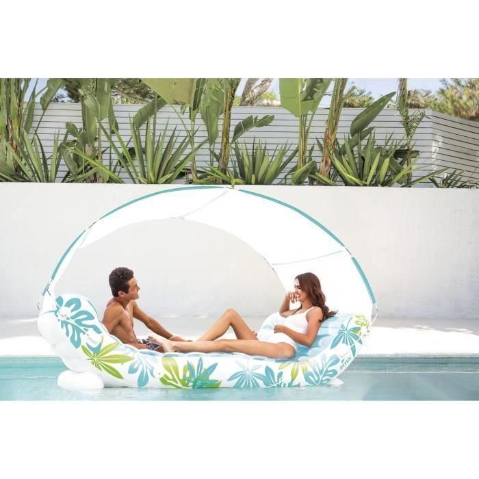 Intex INT1704410572416 Colchón inflable para piscina Hamaca Lounge Tropical 4