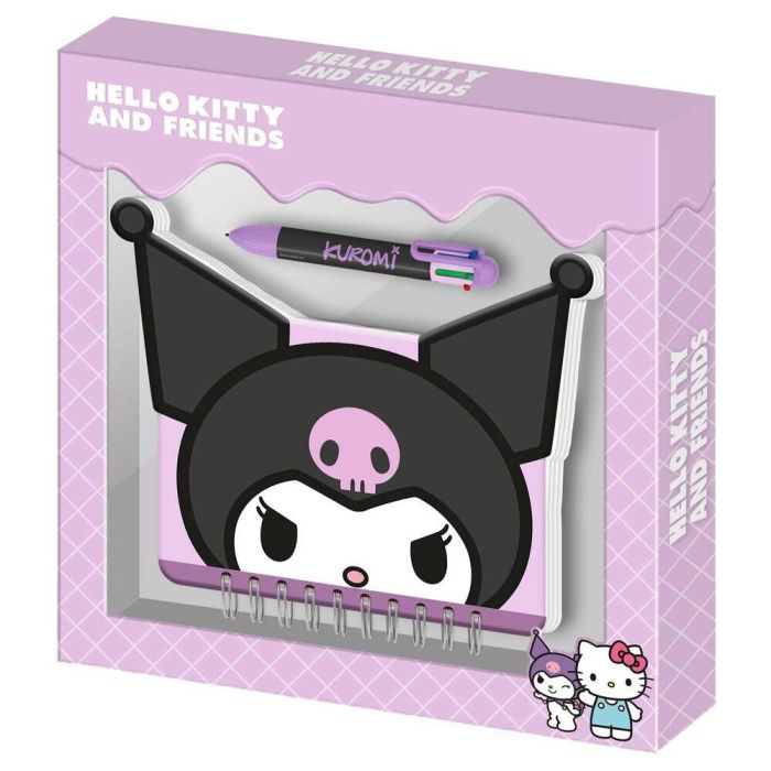 Karactermania Kuromi Diario Kawaii + Bolil Face 24x23x2,5cm